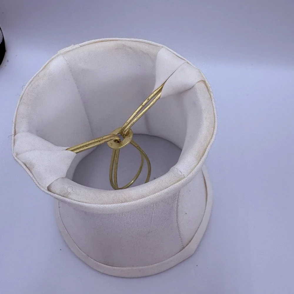 Vintage Mini Chandelier Lamp Shades white Silk 4.25
